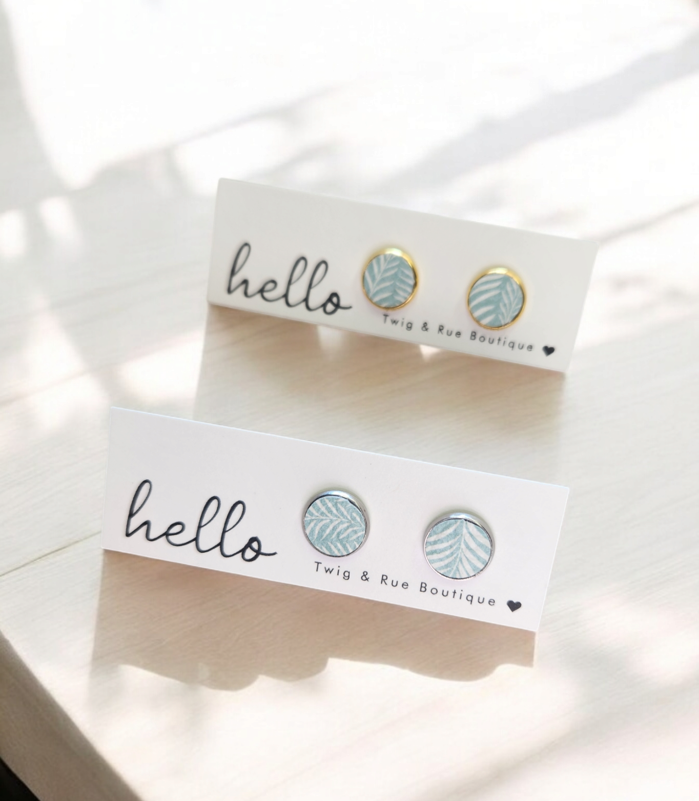 Twig & Rue boutique - Leather button studs| Pattern collection