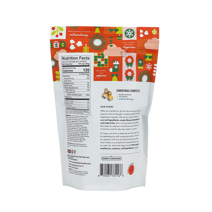 Poppy Hand-Crafted Popcorn - Christmas Confetti Popcorn
