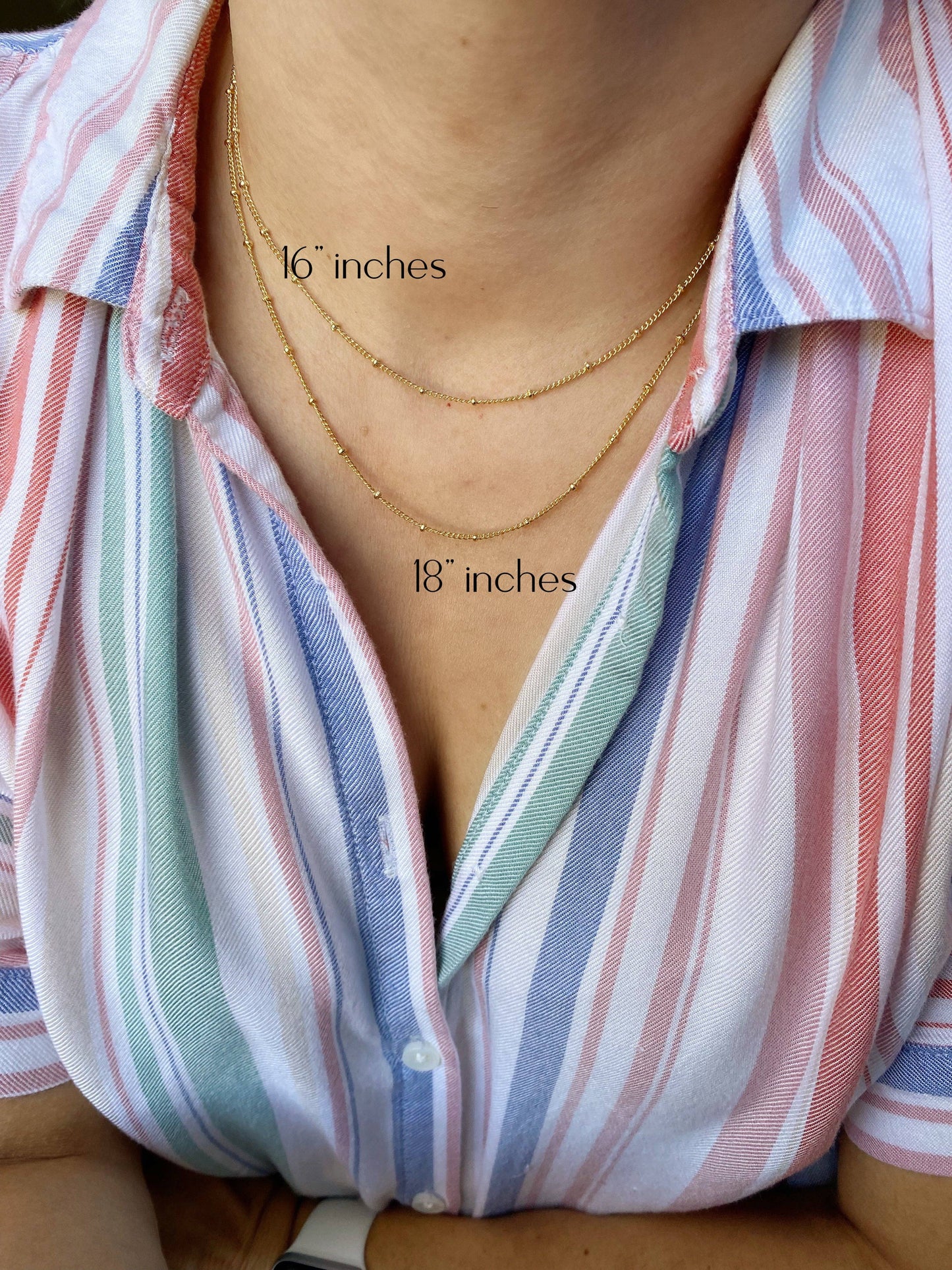GoldFi - 18k Gold Filled 1mm Satellite Chain Available in 16", 18", 2