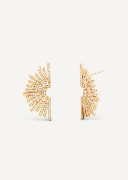 JaxKelly - Celestial - Sunburst - Gold Earrings