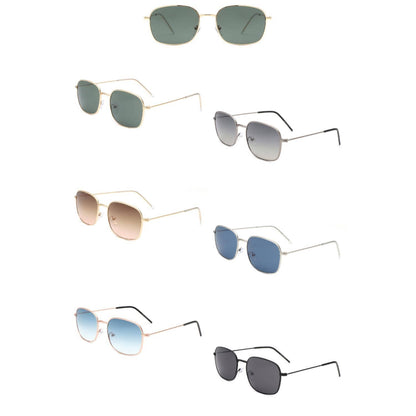 Cramilo Eyewear - Retro Square Flat Top Tinted Fashion Sunglasses
