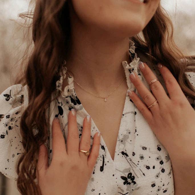 MV101 Mauve Jewelry Co. - Harper Diamond Teardrop Necklace