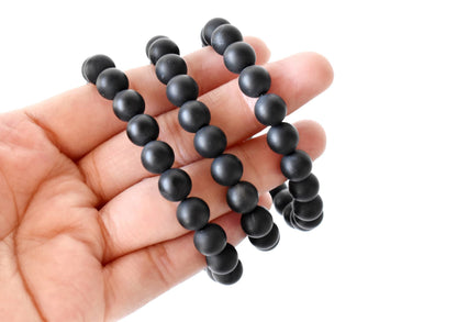 Soothing Crystals - Matt Black Onyx Bracelet (Focus and Growth)