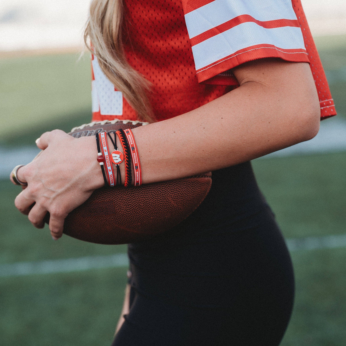 K'lani hair tie bracelets - University of Wisconsin Game Day Hair Tie Bracelets