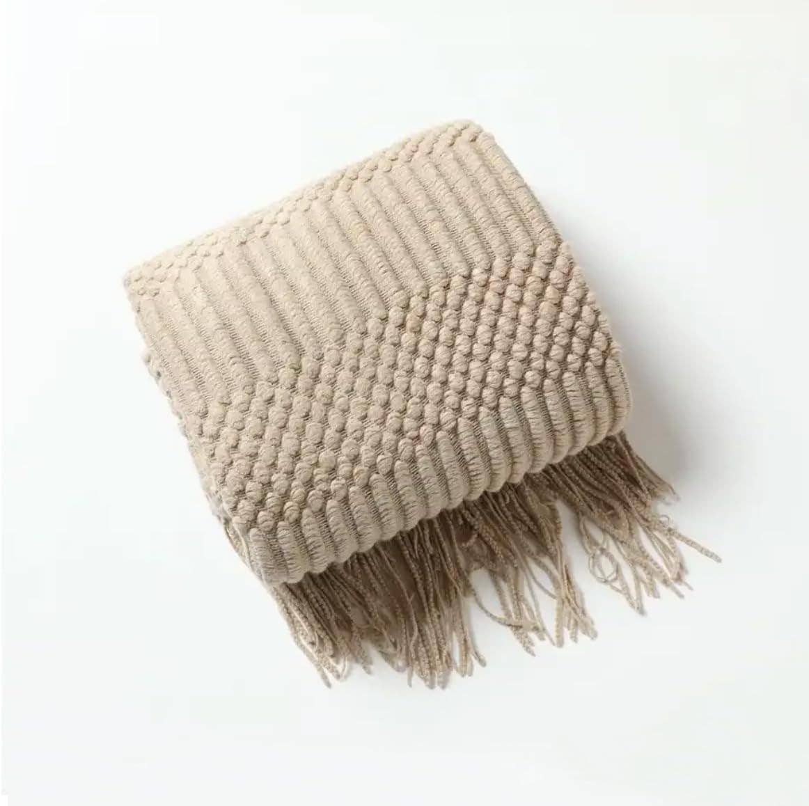 Fennco Styles - Waffle Stripe 50x60 Inch Throw Blanket