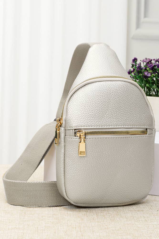 Hana - Solid PU Sling Bag