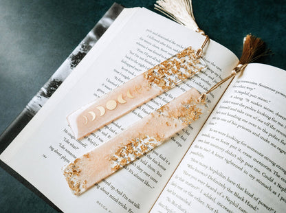 Dège Creative - Peach Moon Phases & Geode Bookmark