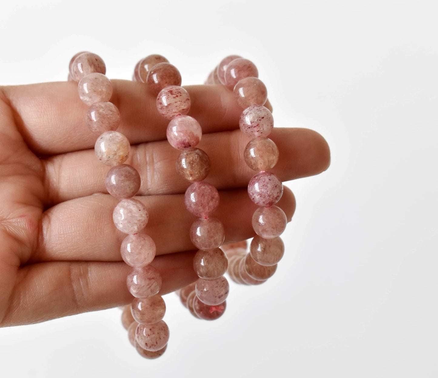 Soothing Crystals - Strawberry Quartz Bracelet (Enhancing and Intuition )