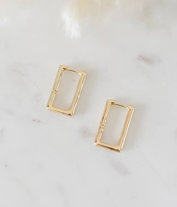 Bella Rey jewelry - Bella hoops 18k gold plated earrings- hypoallergenic
