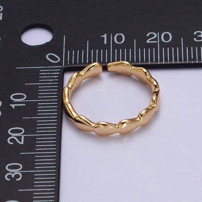 Aim Eternal - 16K Gold Filled Molten Drop Sideway Minimalist Ring