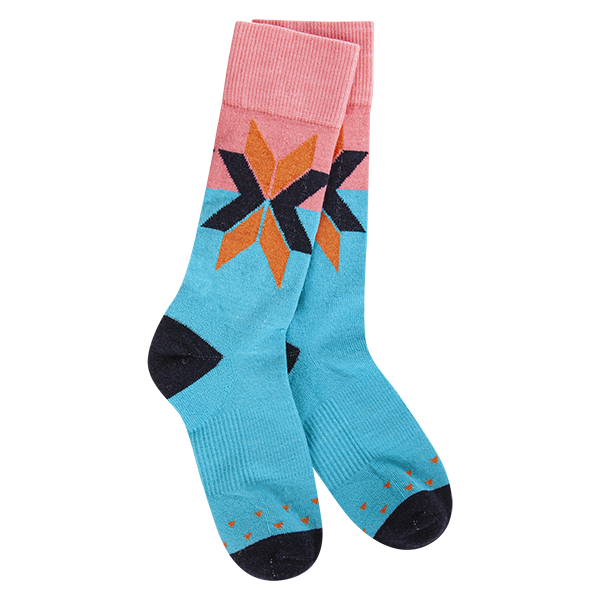 World's Softest® Socks - Woods Crew Turquoise Fair Isle