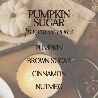 RR107 Rustic Rays Candle Co. - Pumpkin Sugar 12 oz Soy Candle - Fall Home Decor & Gifts