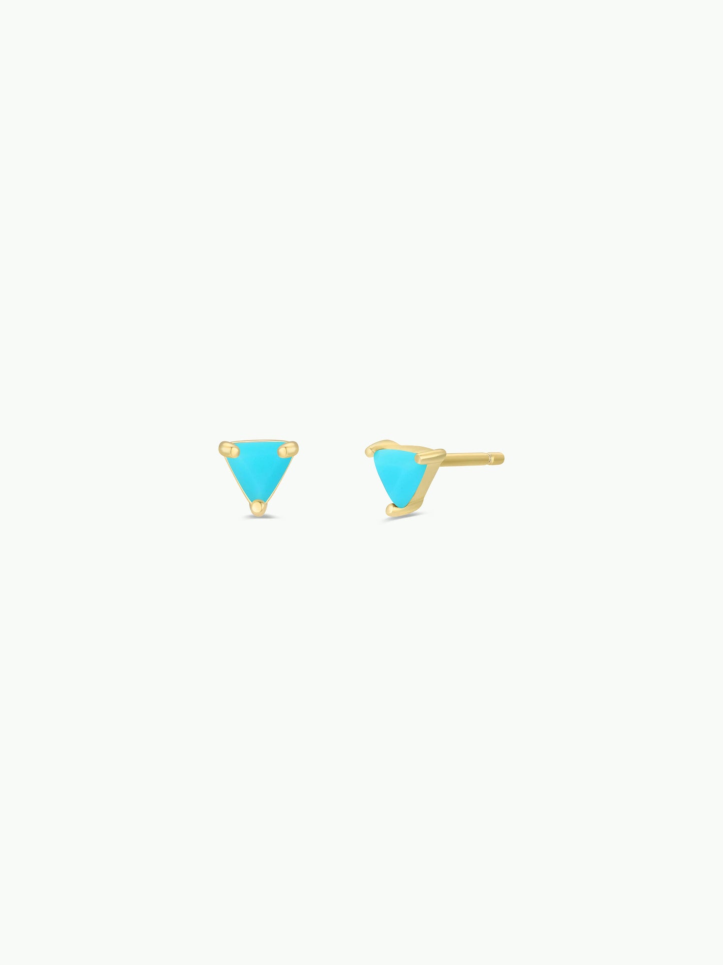 JaxKelly - Mini Energy Gem - Turquoise - Gold Earrings