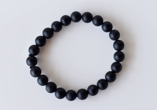 Soothing Crystals - Matt Black Onyx Bracelet (Focus and Growth)