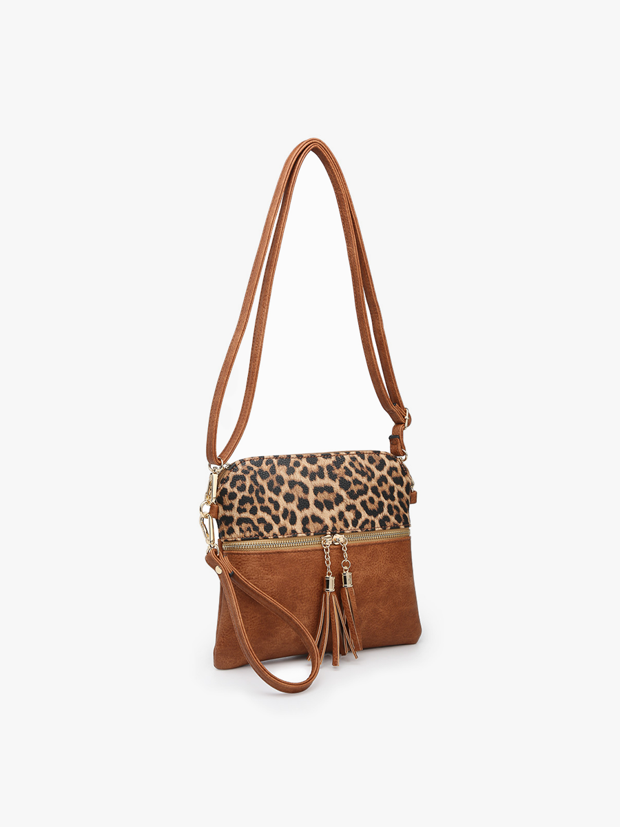 Jen & Co. - M1785 Tara Double Zip Crossbody Bag/Wristlet