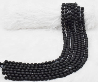 Soothing Crystals - Lava Round Beads,4,6,8,10,12mm Project For Crystal Beads