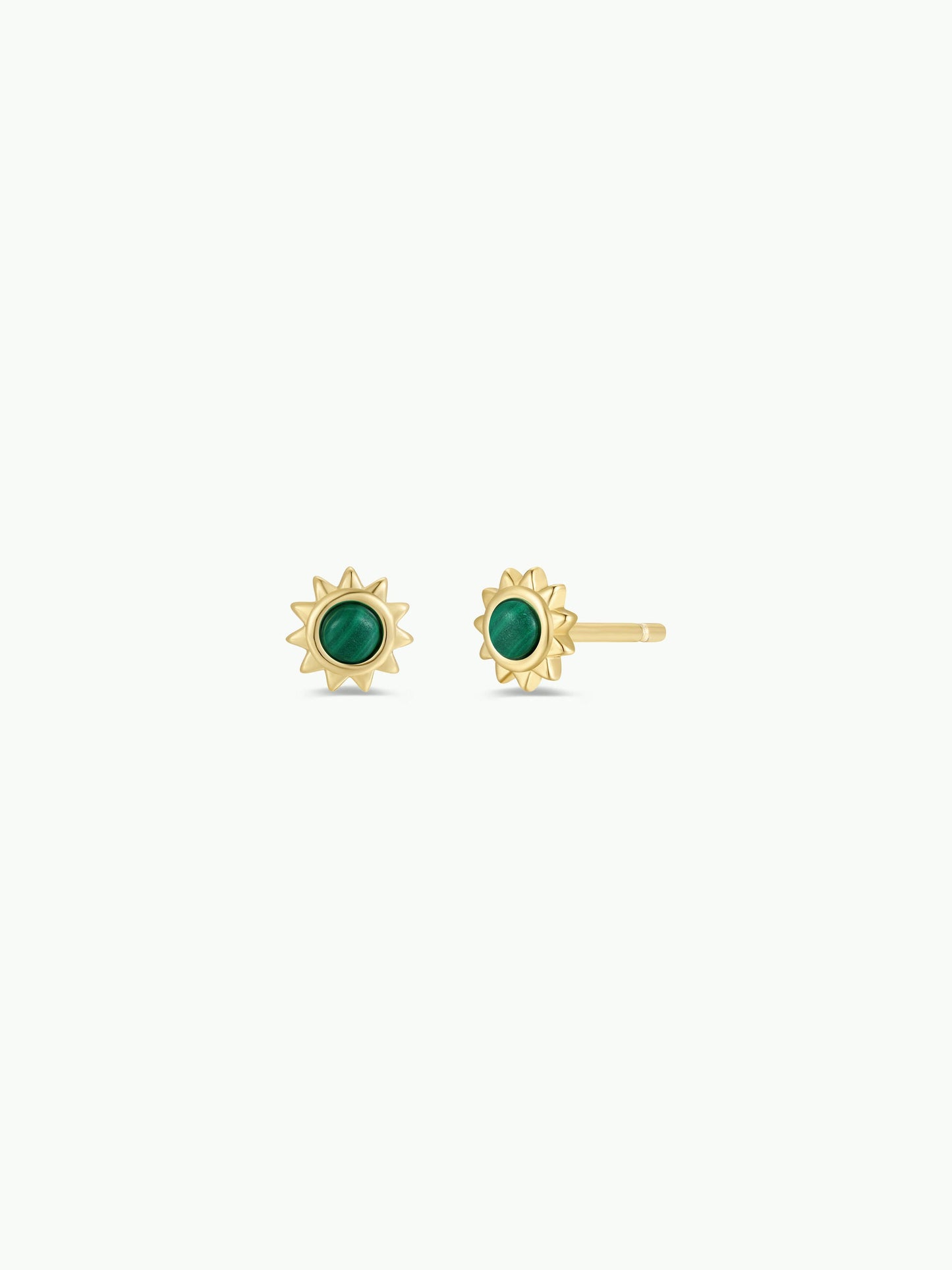 JaxKelly - Sun Stud - Malachite - Earrings