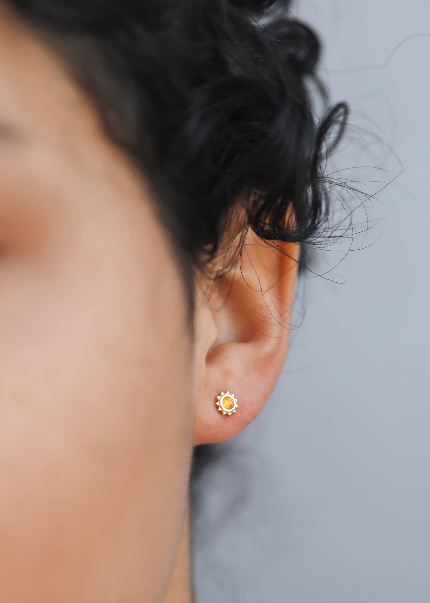 JaxKelly - Sun Stud - Amber - Earrings