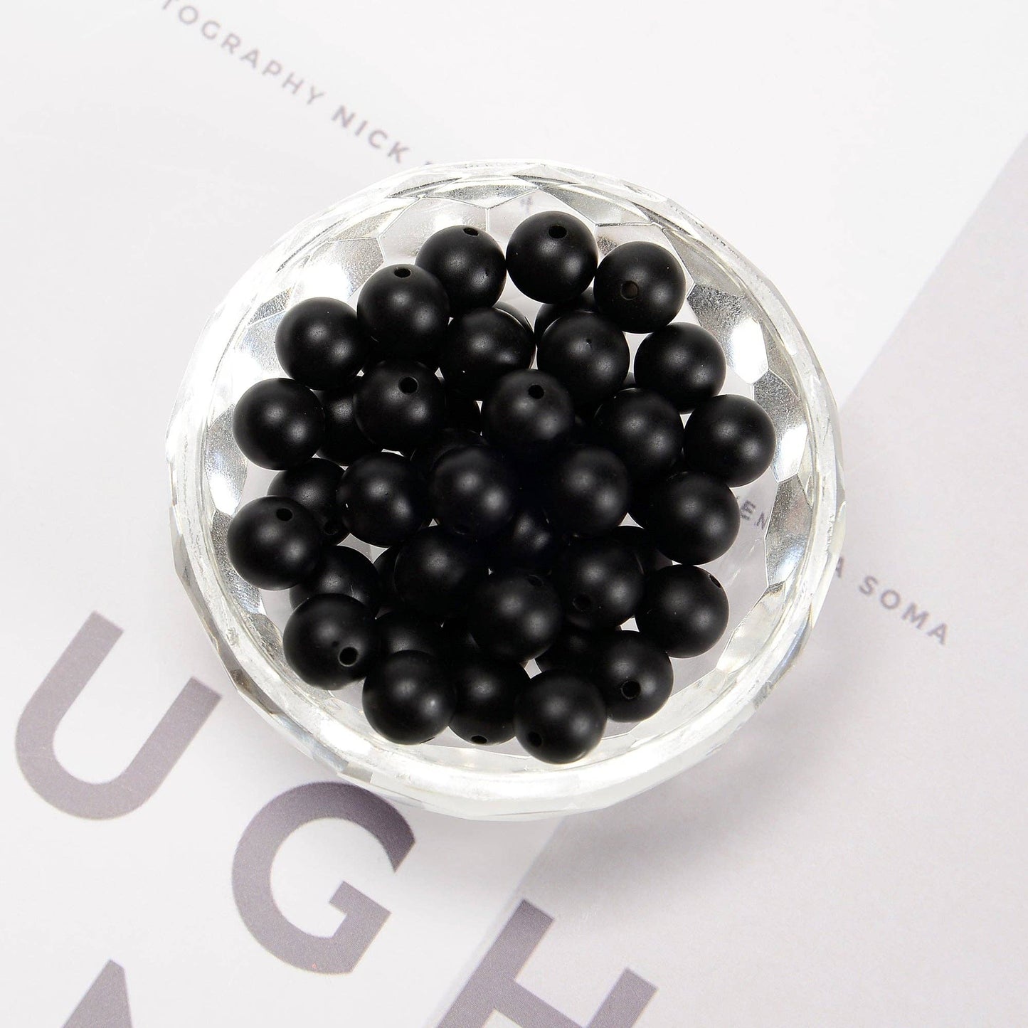 CRCBEADS - Black Onyx Matte Round Beads 4mm 6mm 8mm 10mm 12mm Approx 15.5" Strand