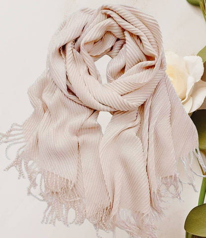 JC Sunny Fashion - JC021031 Luxuriously Soft Herringbone Crinkled Scarf