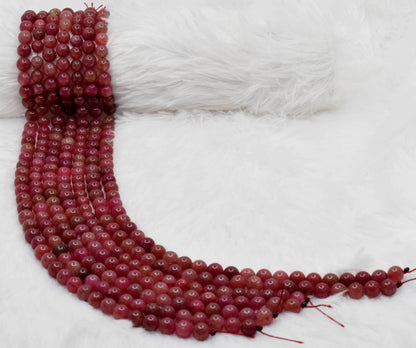 Soothing Crystals - Strawberry Quartz Round Beads, 6mm, 8mm,10mm Bead For Strand