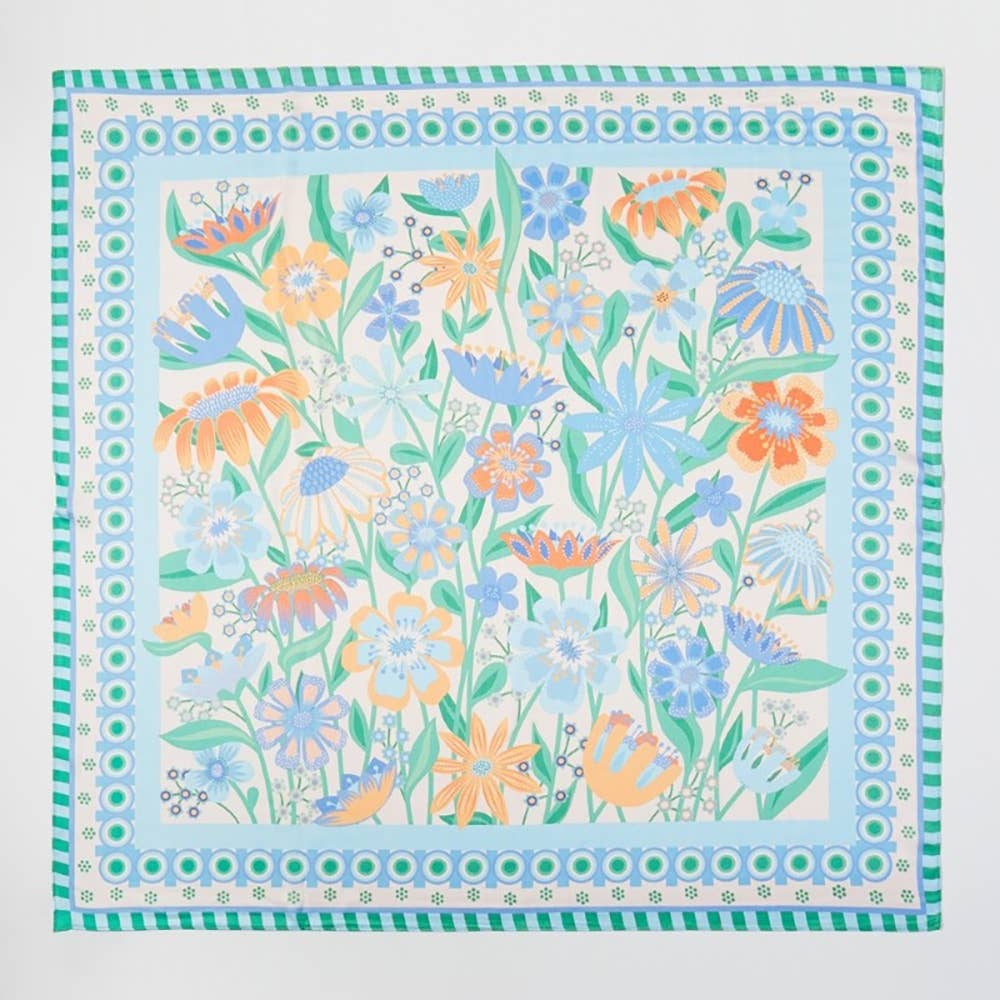 Anarchy Street - Assorted Flower Print Square Bandana Scarf
