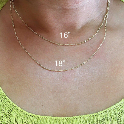 Milie Jewels - 18k Gold Filled 2mm Fancy 3x1 Figaro Chain For Wholesale