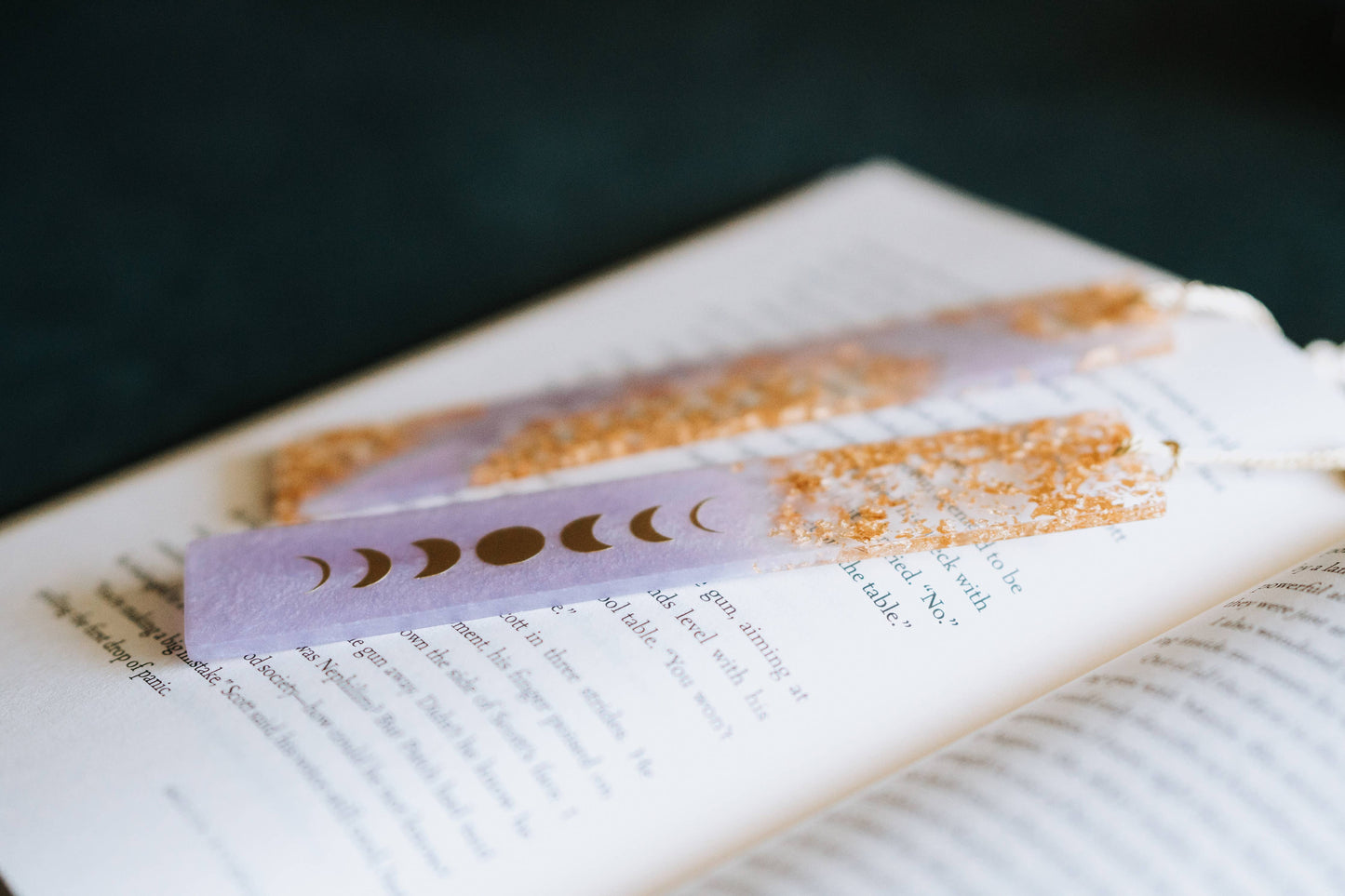 Dège Creative - Lavender Moon Phases & Geode Bookmark