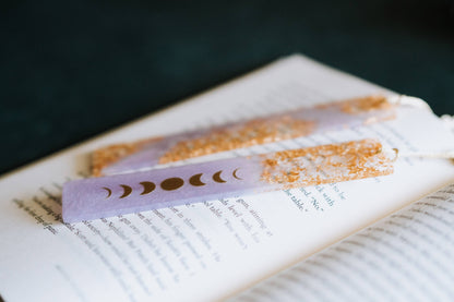 Dège Creative - Lavender Moon Phases & Geode Bookmark