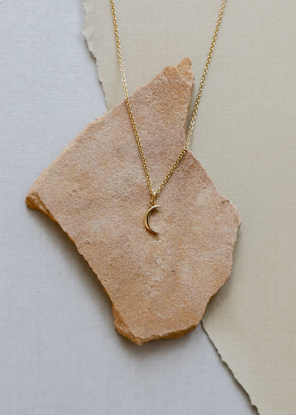 JaxKelly - Tiny Crescent Moon Gold Necklace