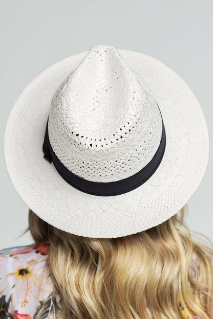 Urbanista - Panama Hat with Black Tucked Ribbon