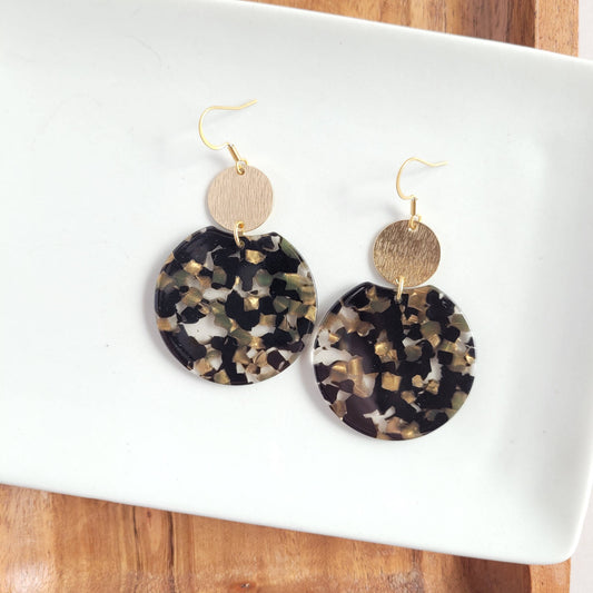 Spiffy & Splendid - Zoey Earrings - Black & Bronze // Jewelry, Gifts