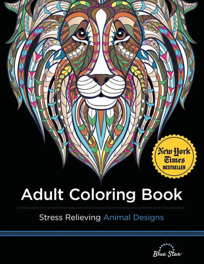 Blue Star Press - Stress Relieving Animal Designs Adult Coloring Book