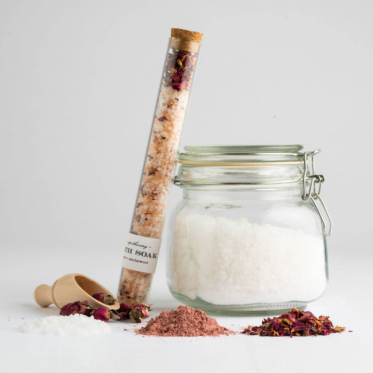 NP104 Nectar Republic - Rose Sandalwood Bath Soak Tube | salts gift spa therapy