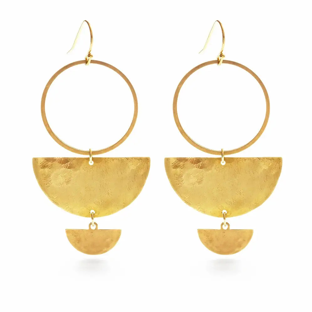 Mind's Eye Design - Double Half Moon Earrings