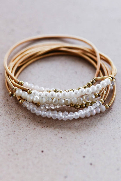 MA101 Mia Accessories - Boho Layered Spring Coil Guitar String Bracelet Set - 6961