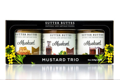 Sutter Buttes - Mustard Trio – Gourmet Mini Jars Gift Set