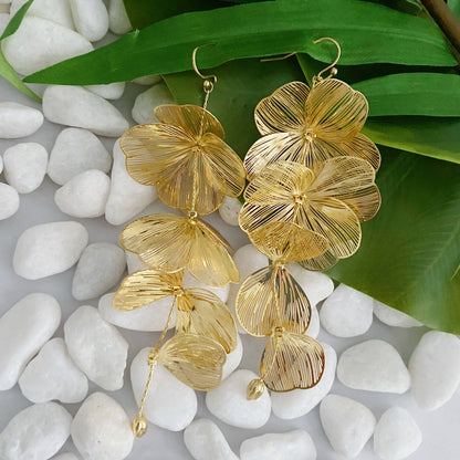 EY101 Ellison+Young - Artful Filigree Flower Drop Earrings