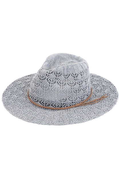 Hana - C.C Horseshoe Lace Knitting Summer Panama Hat