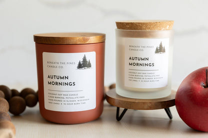 Beneath The Pines Candle Co. - Autumn Mornings: Coconut-Soy Candle