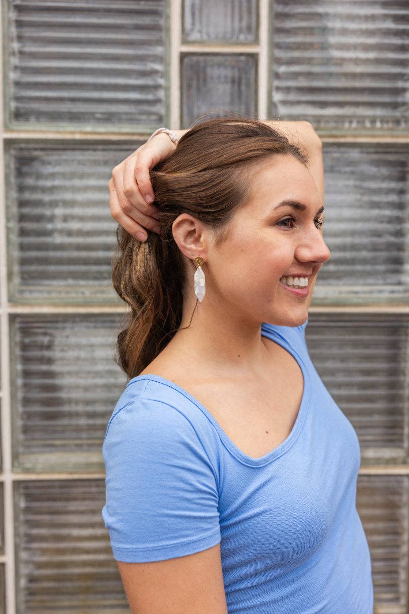 Spiffy & Splendid - Gemma Earrings - Breezy White // Spring, Summer, Mother's Day