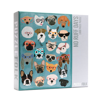 Puzzlefolk - No Ruff Days 1000 piece Dog puzzle