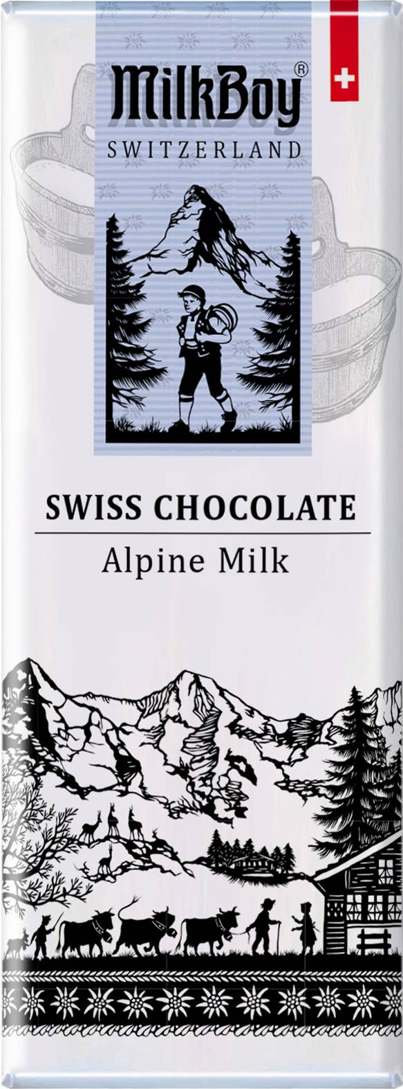 Milkboy Swiss Chocolates - Alpine Milk Chocolate Snack Size Bars 1.4oz