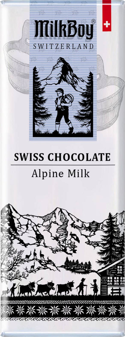 Milkboy Swiss Chocolates - Alpine Milk Chocolate Snack Size Bars 1.4oz