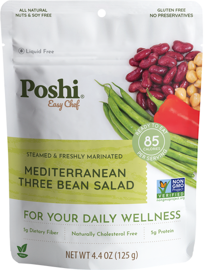 POSHI - Poshi - Mediterranean Three Bean Salad 4.4oz
