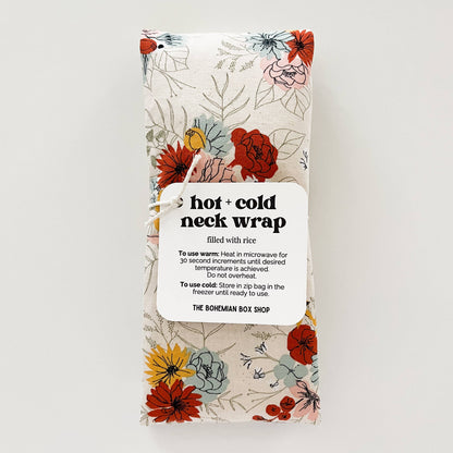 The Bohemian Box Shop - Hot & Cold Therapy Neck Wrap - Ivory Florals