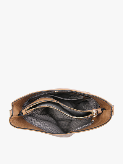 Jen & Co. - Emma 3 Compartment Crossbody w/ Snap Closure | M1765