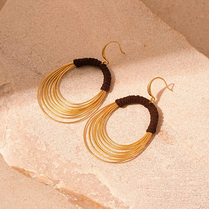 Dipped Shop - Personalised Solid-Colour Fabric-Wrapped Hoop Earrings DP26I640W