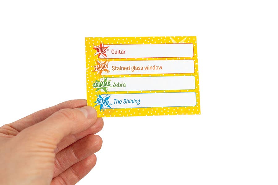 Outset Games and Cobble Hill Puzzles - Family Charades Retro Design - Perfect for Family Game Night