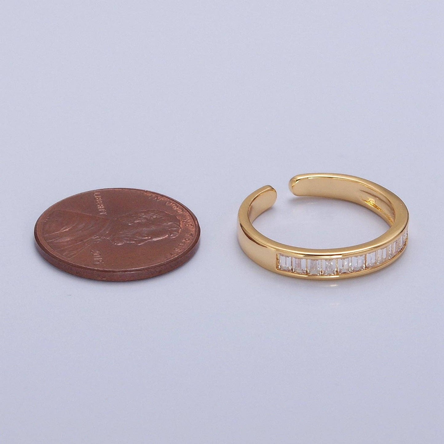 Aim Eternal - Minimalist Baguette Ring Classic Pave Ring O-2176